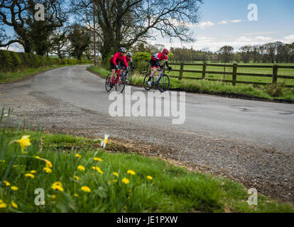 Escursioni in bicicletta nel parco nazionale di Northumberland, Regno Unito. Foto Stock