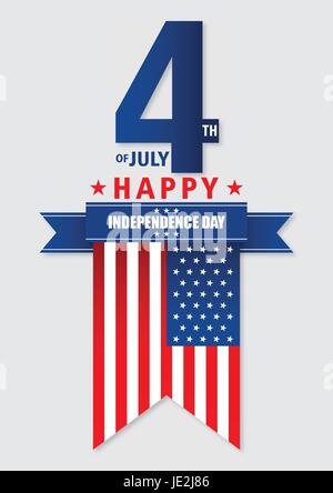 American Independence day poster Illustrazione Vettoriale