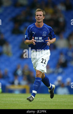 TOBIAS LINDEROTH Everton FC GOODISON PARK LIVERPOOL 10 Agosto 2002 Foto Stock