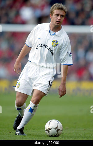 STEPHEN MCPHAIL Leeds United FC RIVERSIDE STADIUM MIDDLESBROUGH INGHILTERRA 26 Ottobre 2002 Foto Stock