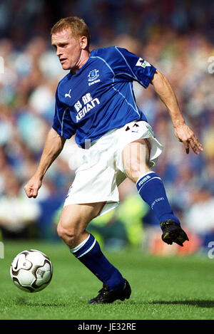 Contrassegnare PEMBRIDGE Everton FC GOODISON PARK LIVERPOOL 17 Agosto 2002 Foto Stock