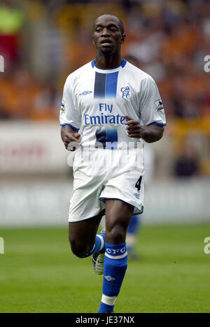 CLAUDE MAKELELE Chelsea FC MOLINEUX WOLVERHAMPTON INGHILTERRA 20 Settembre 2003 Foto Stock