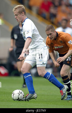 DAMIEN DUFF Chelsea FC MOLINEUX WOLVERHAMPTON INGHILTERRA 20 Settembre 2003 Foto Stock