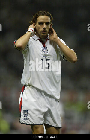 OWEN HARGREAVES INGHILTERRA & BAYERN MUNICH OLD TRAFFORD MANCHESTER 10 Settembre 2003 Foto Stock