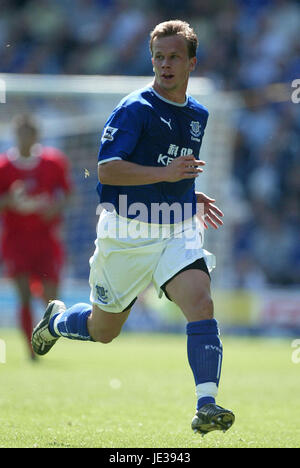 TOBIAS LINDEROTH Everton FC GOODISON PARK LIVERPOOL ENGLAND 30 Agosto 2003 Foto Stock