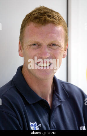 DAVID MOYES EVERTON MANAGER Preston Inghilterra 02 Agosto 2003 Foto Stock