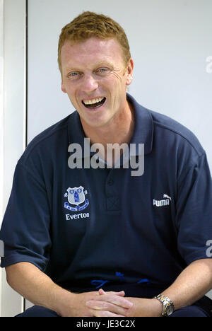 DAVID MOYES EVERTON MANAGER Preston Inghilterra 02 Agosto 2003 Foto Stock