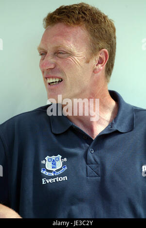 DAVID MOYES EVERTON MANAGER Preston Inghilterra 02 Agosto 2003 Foto Stock