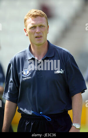 DAVID MOYES EVERTON MANAGER Preston Inghilterra 02 Agosto 2003 Foto Stock