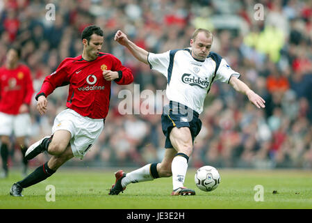 DANNY MURPHY & RYAN vedi figg. *** IL MANCHESTER UNITED V LIVERPOOL OLD TRAFFORD MANCHESTER 05 Aprile 2003 Foto Stock