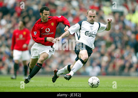 DANNY MURPHY & RYAN vedi figg. *** IL MANCHESTER UNITED V LIVERPOOL OLD TRAFFORD MANCHESTER 05 Aprile 2003 Foto Stock