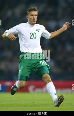 ZLATKO DEDIC SLOVENIA HAMPDEN PARK GLASGOW Scozia 08 Settembre 2004 Foto Stock