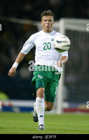 ZLATKO DEDIC SLOVENIA HAMPDEN PARK GLASGOW Scozia 08 Settembre 2004 Foto Stock