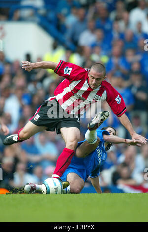 DAVID PRUTTON & TIAGO CHELSEA V SOUTHAMPTON STAMFORD BRIDGE CHELSEA Londra Inghilterra 28 Agosto 2004 Foto Stock