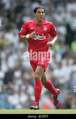 Milano BAROS Liverpool FC WHITE HART LANE di Tottenham Londra Inghilterra 14 Agosto 2004 Foto Stock