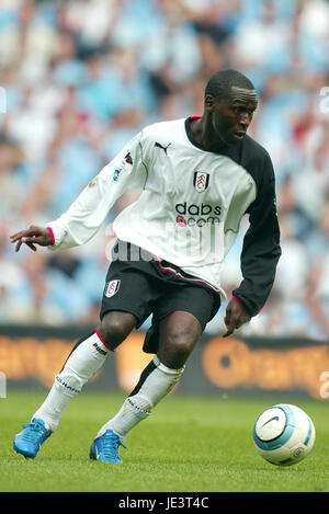 ANDY COLE Fulham FC City of Manchester Stadium Manchester Inghilterra 14 Agosto 2004 Foto Stock