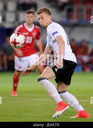 Durante la UEFA Europei Under-21 match tra Germania e Danimarca a Cracovia Stadium il 21 giugno 2017 a Cracovia, Polonia. (Foto di MB Media) Foto Stock