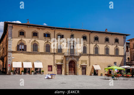 Italia Toscana palazzo in Piazza Torre di Berta Sansepolcro Foto Stock