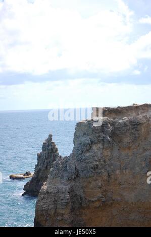 Cliff e formazione di roccia in Cabo Rojo Puerto Rico Foto Stock