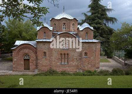 Chiesa di San Panteleimone a Gorno Nerezi, vicino alla città di Skopje, la capitale della Macedonia del Nord. Foto Stock