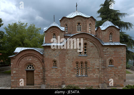 Chiesa di San Panteleimone a Gorno Nerezi, vicino alla città di Skopje, la capitale della Macedonia del Nord. Foto Stock