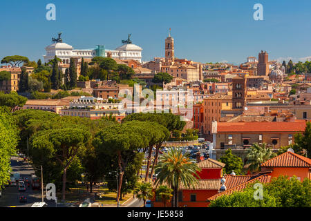 Vista aerea di Roma, Italia Foto Stock