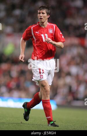 GRZEGORZ RASIAK POLONIA & Tottenham Hotspur FC OLD TRAFFORD Manchester Inghilterra 12 Ottobre 2005 Foto Stock