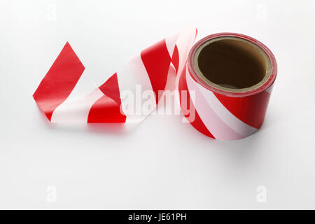 Bande di avvertimento su Seamless Sfondo bianco Foto Stock