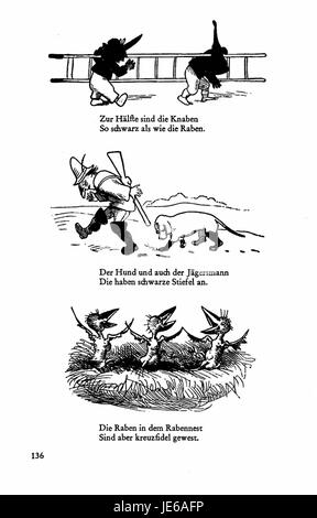 Questa pagina di 'Busch Werke', volume 1, a pagina 130, probabilmente raffigura un estratto o un'immagine dalle opere di Busch, fornendo una rappresentazione visiva o testuale dalla sua collezione di scritti. Foto Stock