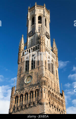 Campanile di Bruges, Belgio. Foto Stock