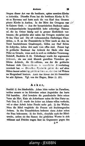 Una pagina di "Christliche Symbolik", un'opera di Menzel, incentrata sul simbolismo cristiano. Questa sezione approfondisce le immagini religiose e i simboli associati alla teologia e all'iconografia cristiana. Foto Stock