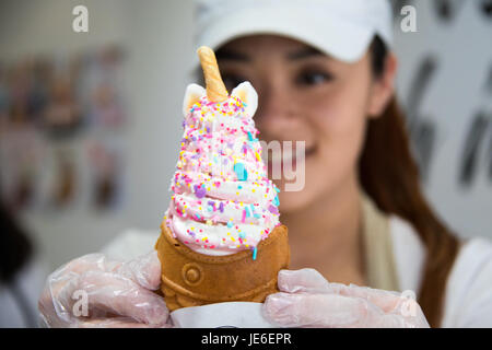 Taiyaki NYC, Giapponese Gelato, Chinatown, New York Foto Stock