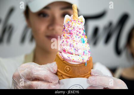 Taiyaki NYC, Giapponese Gelato, Chinatown, New York Foto Stock