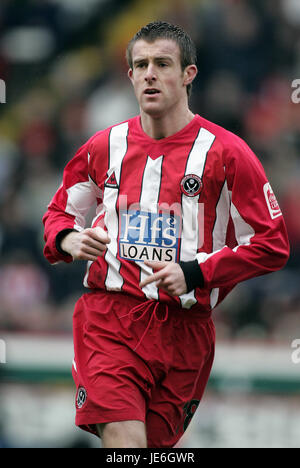 MICHAEL TONGE SHEFFIELD UNITED FC BRAMALL LANE SHEFFIELD 08 Gennaio 2005 Foto Stock