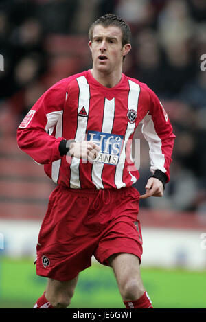 MICHAEL TONGE SHEFFIELD UNITED FC BRAMALL LANE SHEFFIELD 08 Gennaio 2005 Foto Stock