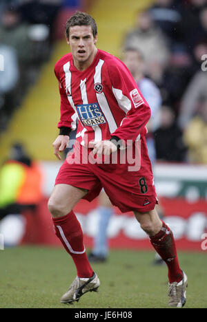 MICHAEL TONGE SHEFFIELD UNITED FC BRAMALL LANE SHEFFIELD 08 Gennaio 2005 Foto Stock