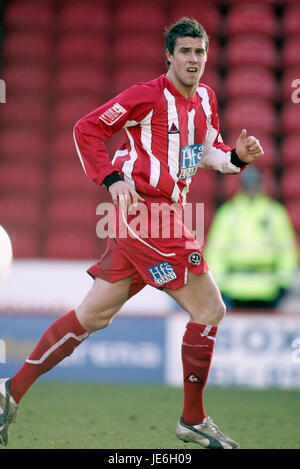 MICHAEL TONGE SHEFFIELD UNITED FC BRAMALL LANE SHEFFIELD 08 Gennaio 2005 Foto Stock