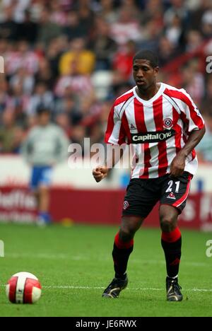 MIKELE LEIGERTWOOD SHEFFIELD UNITED FC BRAMALL LANE SHEFFIELD INGHILTERRA 16 Settembre 2006 Foto Stock