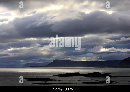 L'Europa, Nord Europa, Islanda, Westisland, west fiordi, Foto Stock