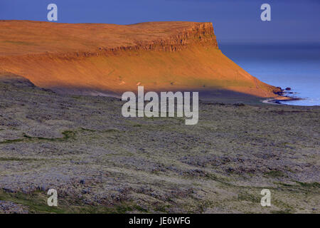 L'Europa, Nord Europa, Islanda, Westisland, west fiordi, Latravik, Foto Stock