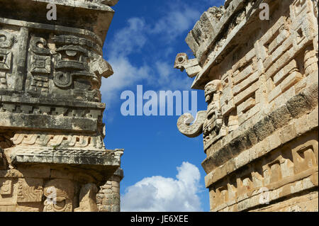 Messico, Yucatan, Chichen Itza rovina città patrimonio mondiale dell'UNESCO, storiche rovine Maya, Foto Stock