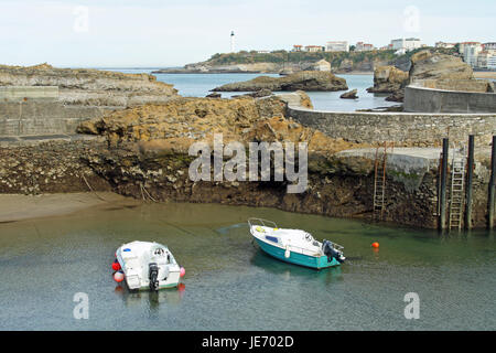 Port des Pecheurs porto di pesca, Biarritz, Francia Foto Stock