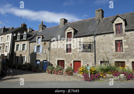 Europa, Francia, Bretagna Ile et Vilaine, il villaggio Lehon, Foto Stock