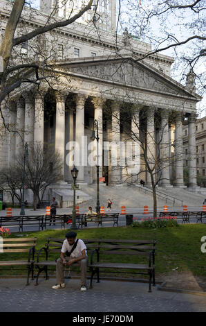 Stati Uniti, America, New York Manhattan, Foley Square, tribunali, Foto Stock