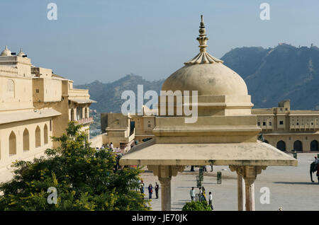 India Rajasthan, Jaipur, fort ambergris, Jaleb Chowk, Foto Stock