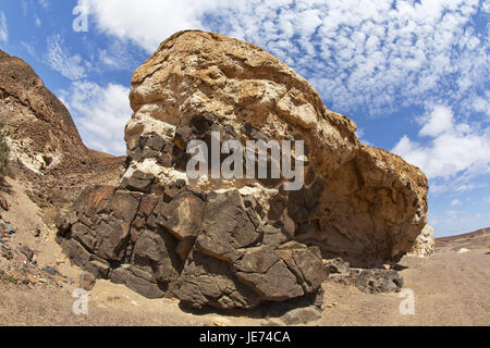 Africa Africa del sud-ovest, Namibia, Regione di Erongo, cratere Messum, deserto deserto di pietra, bluff, flusso secco, rock, erosione, rock gate, arenaria, sedimenti, nessuno, Foto Stock