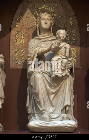 L'Italia, Toscana, Firenze, Cattedrale, statua, madonna figura, Foto Stock