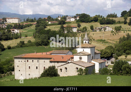 L'Italia, Toscana, Casentino, un pellegrinaggio alla chiesa di Santa Maria del Sasso a Bibbiena, Foto Stock