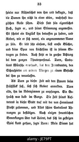 Questa immagine presenta una pagina di "De Cordelia" di Wolzogen, un'opera storica probabilmente legata a nobili documenti familiari o araldica, incentrata sulla discendenza e il patrimonio familiare. Foto Stock
