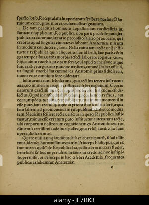 Anatomiae Pars Prior di Dryander è un testo medico che affronta lo studio dell'anatomia umana. Il documento fa parte di una più ampia collezione e si concentra sulle prime fasi della comprensione anatomica, fornendo una visione del progresso delle conoscenze mediche nel periodo rinascimentale, in particolare nel campo dell'anatomia. Foto Stock